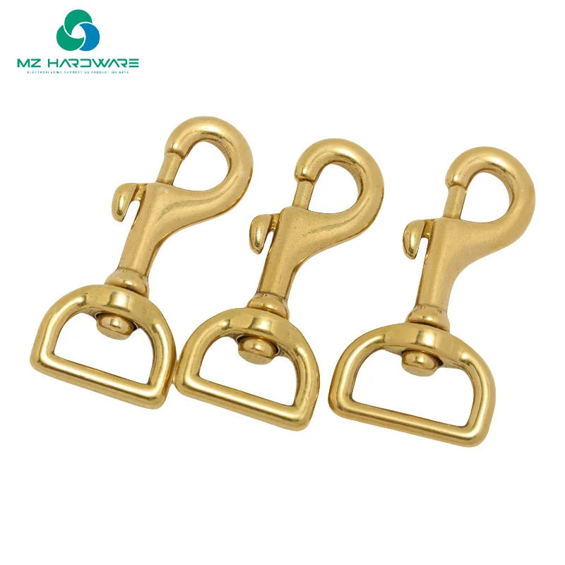 Professional Classic Style Bag Accessories Copper Lobster Swivel Clasp Buckle Leather Snap Hook for Keychain Handbag Strap