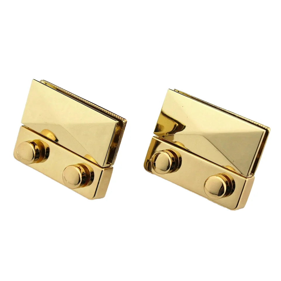 MZhardware Zinc Alloy Metal Push Lock Fashion Push Lock Closure Parts for DIY Handbag Shoulder Bag Purse Hardware Accessories
