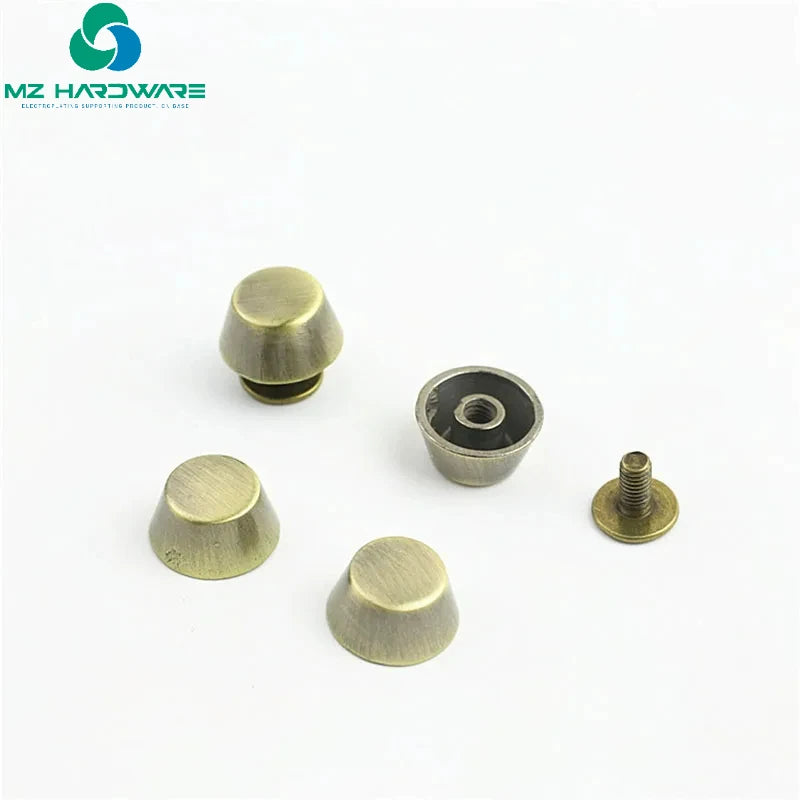 MZhardware Metal High Quality Leather Bag Handbag Purse Bottom Protecting Feet Nail Stud Belt Screwback Button Rivet Spike
