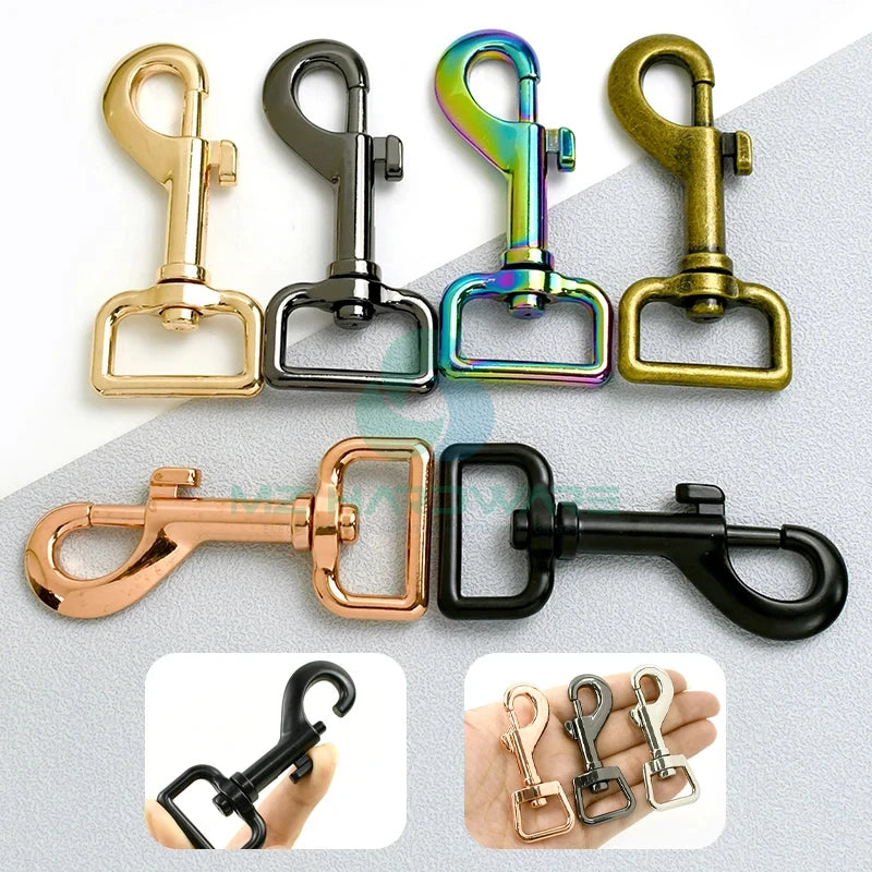 MZhardware Metal Bag Strap Buckle 15/20/25mm Small Carabiner Clips Webbing Belt Trigger Snap Hooks Dog Collar Accessories