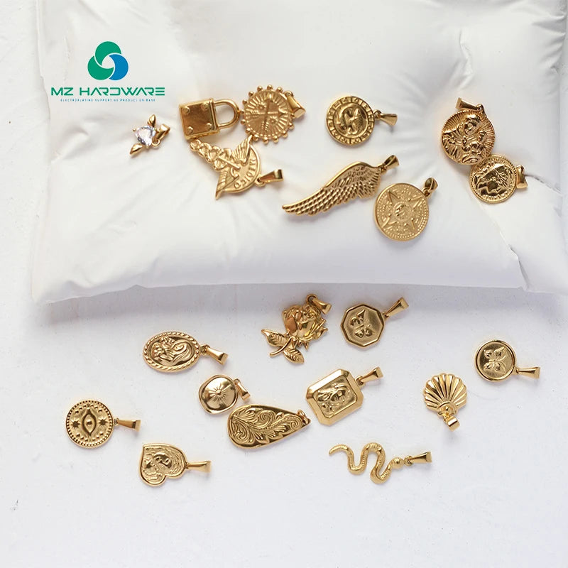 Trendy Diy Butterfly Pendant Stainless Steel 18k Pvd Gold Plated Stainless Steel Single Charm Pendant for Bag