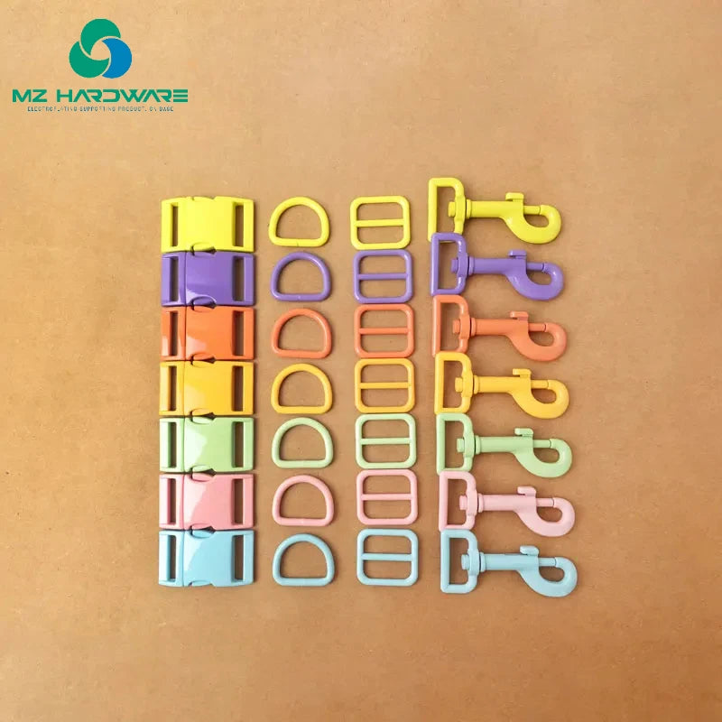 MZhardware DIY Dog Collar Buckle Hardware Set Engraved Metal Buckle Adjust Buckle D Ring Metal Dog Waterproof Dog Accessory Set
