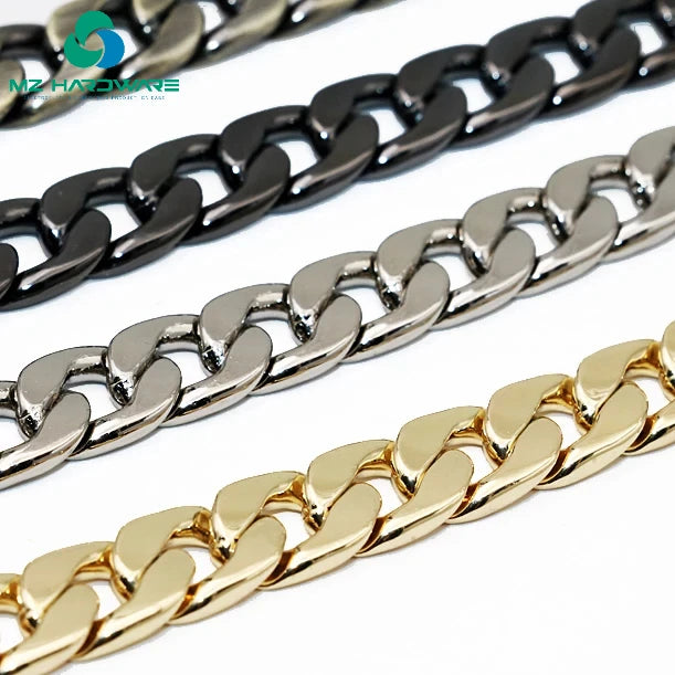 MZ High Quality Metal Flat Flattened Single Shoulder Strap DIY Bag Chain Accessories Replaceable Crossbody Bag Chain