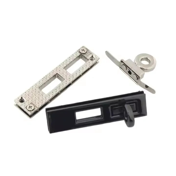 MZ Hardware Customize Rectangular Locks Bag Hardware High Quality Handbag Twist Locks for Purse Making
