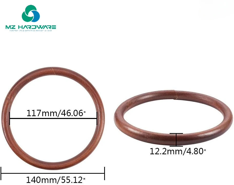 MZ DIY Bracelet Wooden Handle Circle Wooden Handle Luggage Accessories High Quality Wooden Handle for Weaving DIY Handmade Bag