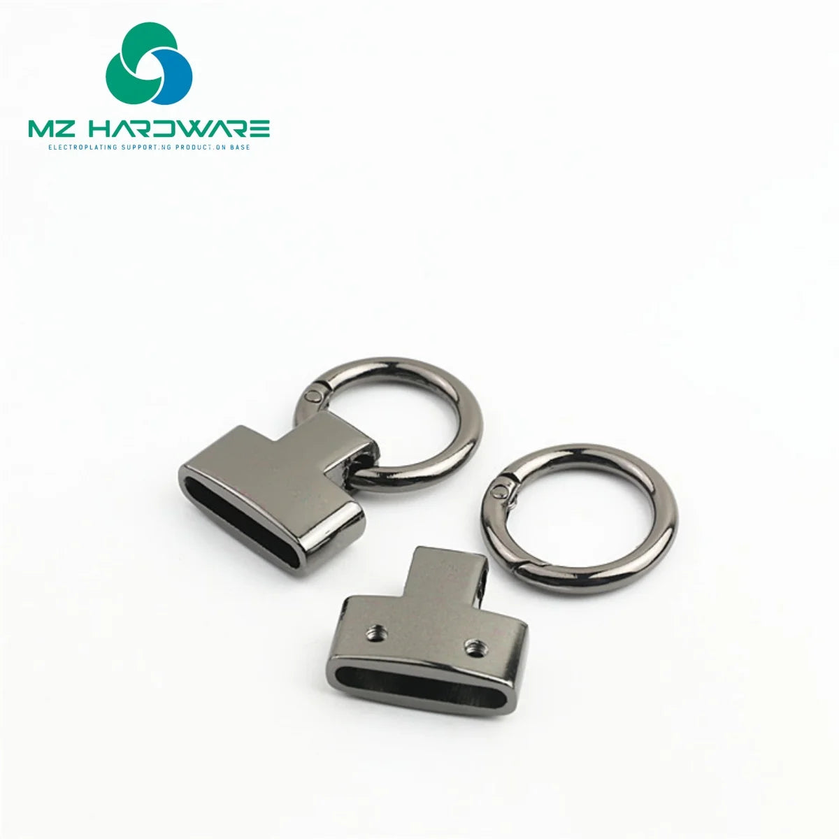 MZhardware Luxury Metal Key Fob Hardware Stainless Steel Swivel Snap Hook Key Ring Pendants Keychain Keychains