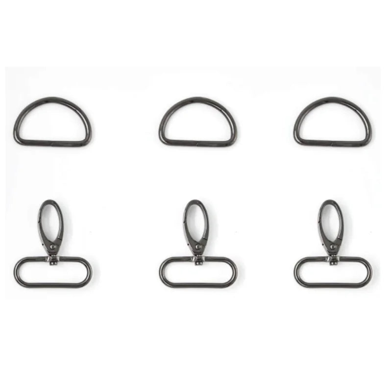 MZ Hardware 2pcs High Quality Swivel Hook with D Rings for Sewing, DIY Craft, Handbag Making , Purses