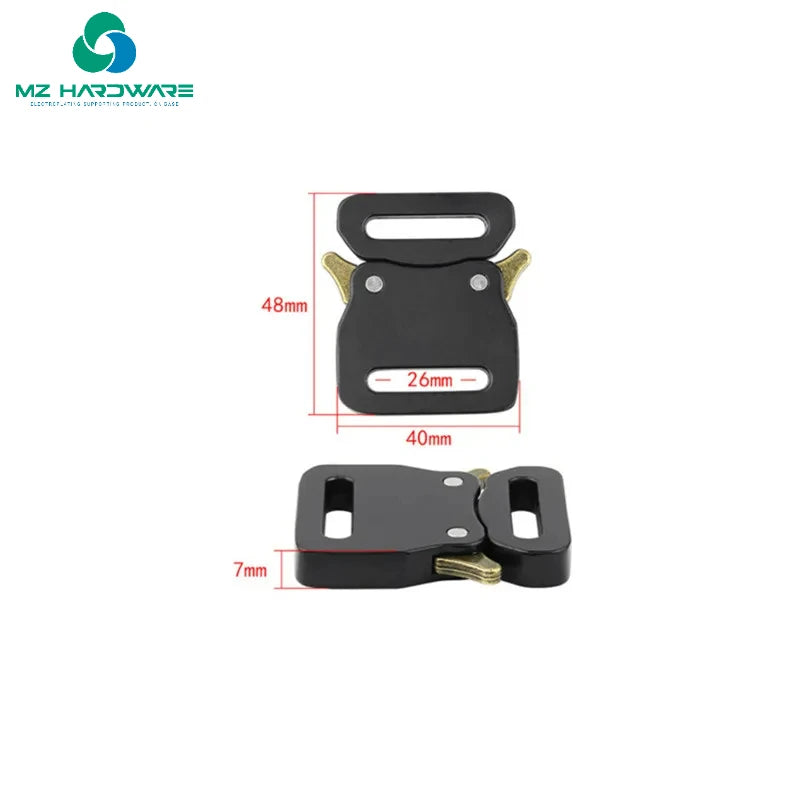 MZhardware 25mm Metal Quick Side Release BucklesBag Strap Adjuster Clasps Belt Safety Clip Hooks DIY Outdoor Luggage Accessories