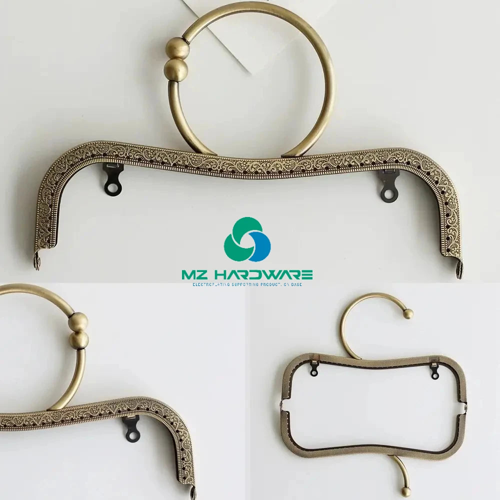 MZhardware High Quality Purse Clasp Frame Bag Kiss Clasp Lock Metal Purse Frame for DIY Craft Purse Bag Making 22CM