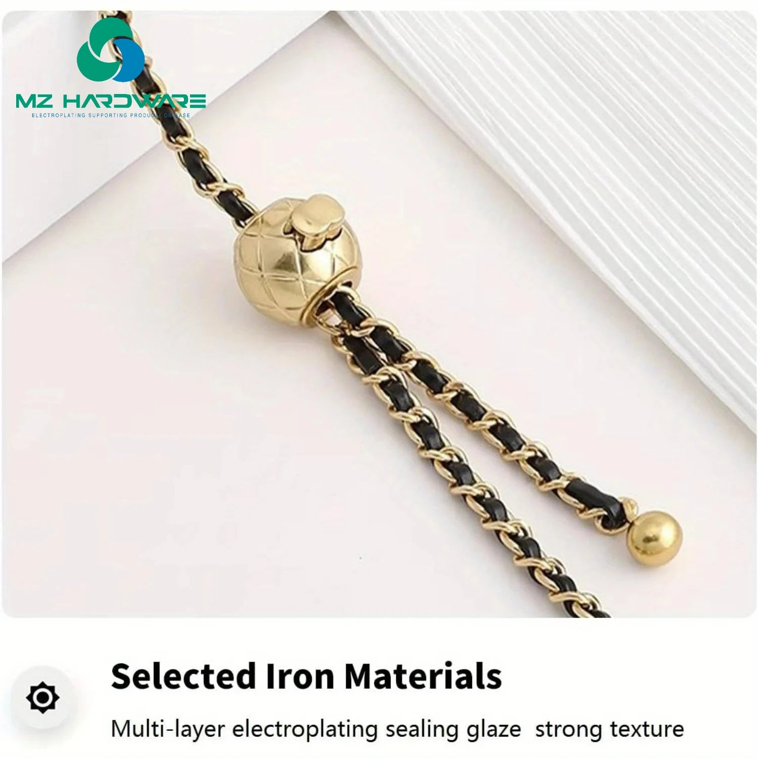 MZhardware Factory Sell Bag Chain Accessories Fashion Style Bag Shoulder Strap Metal Crossbody Bag Strap With Different Colors