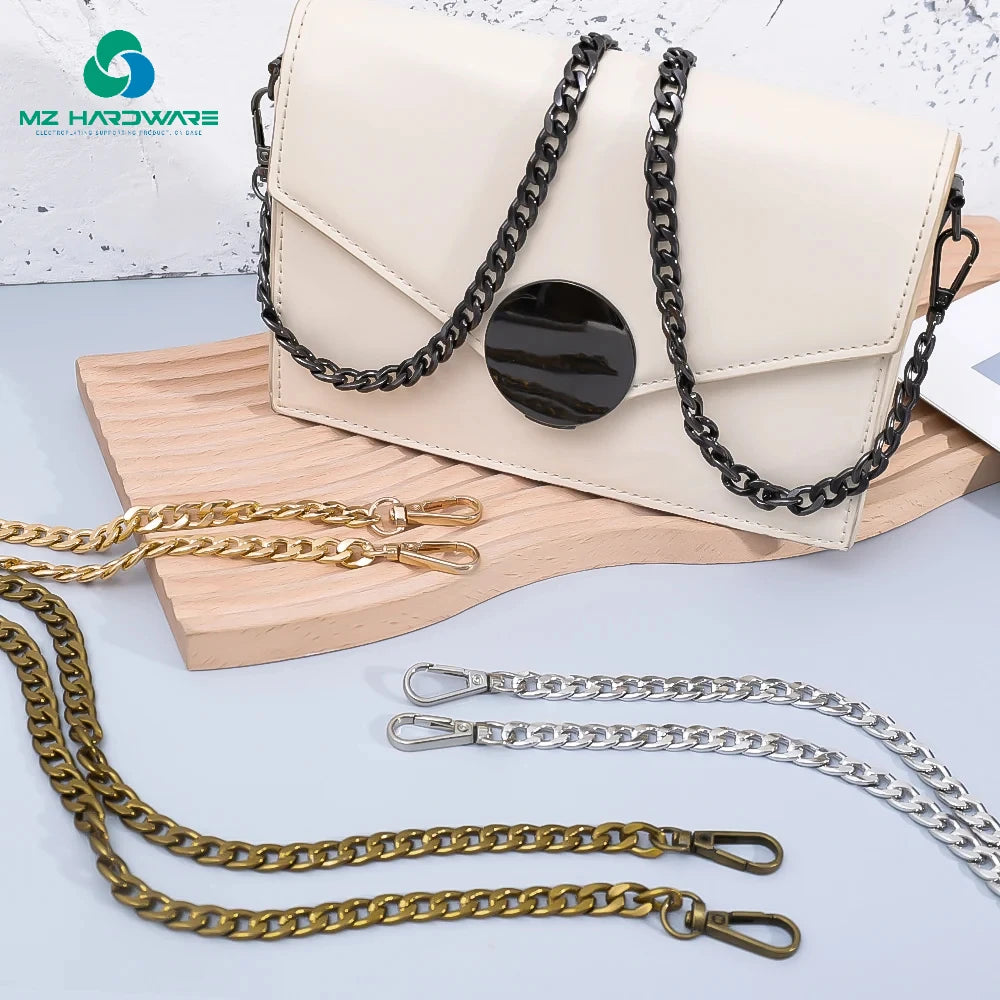 MZhardware120cm Metal AluminumBag Chain Replacement Parts Accessories for Hand-Woven Shoulder Handbag Handmade Detachable Straps