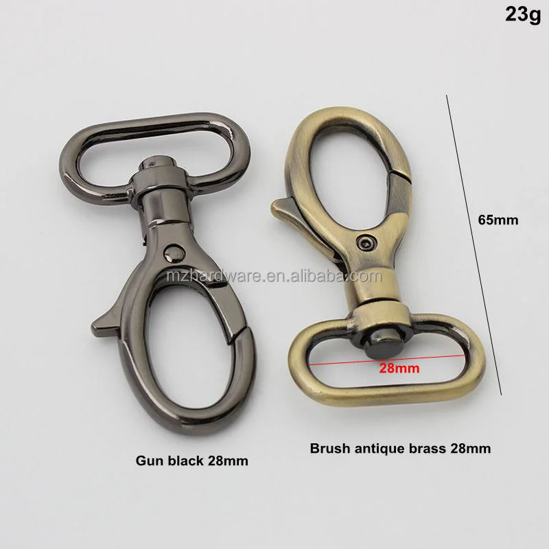 MZ Factory-Direct Adjustable Zinc Alloy Metal Dog Hook Swivel Snap High Quality Handbag Accessories Hardware for Bags