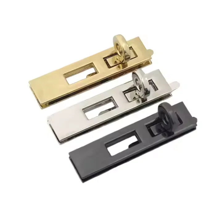 MZ Hardware Customize Rectangular Locks Bag Hardware High Quality Handbag Twist Locks for Purse Making