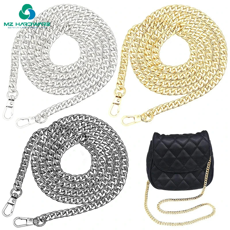 MZhardware120cm Metal AluminumBag Chain Replacement Parts Accessories for Hand-Woven Shoulder Handbag Handmade Detachable Straps