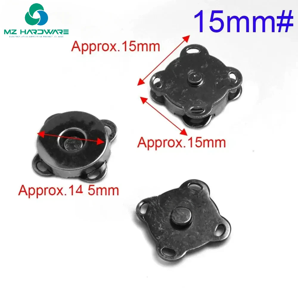 MZHardware Metal Snap Magnet Button Magnetic Fastener Clasp Closure Buckle for Clothes Bag DIY Craft Sewing Accessories 15mm18mm