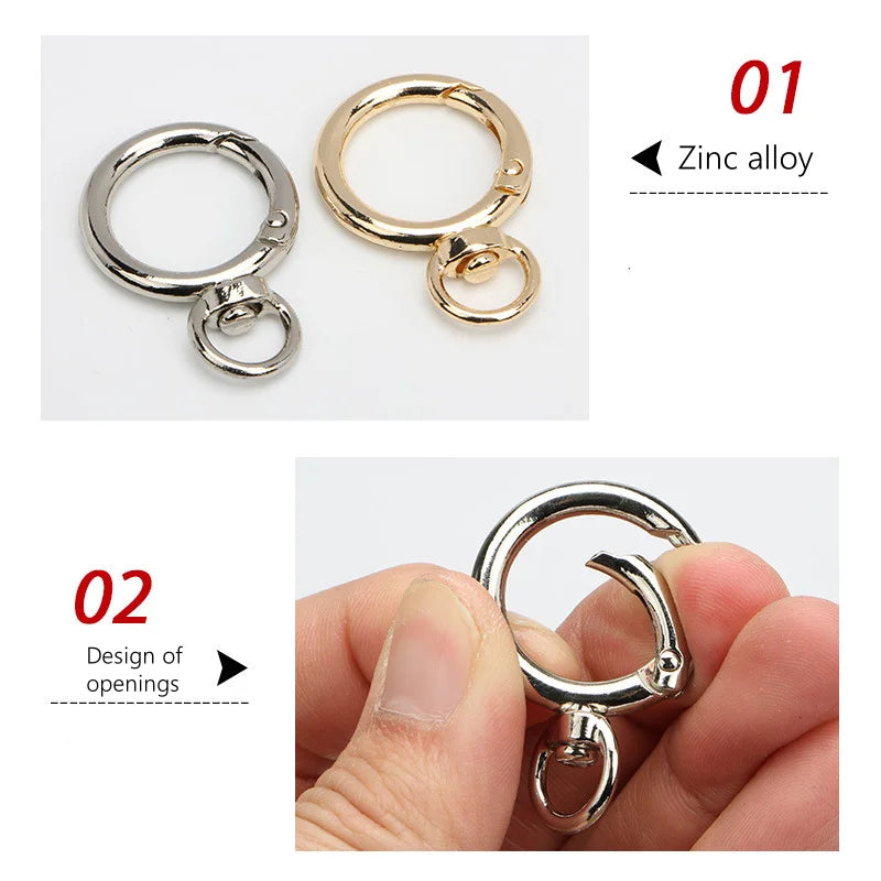 Small Metal Heart-Shaped Snap Hook Keychain Zinc Alloy Clip Webbing Lobster Clasp Collar Carabiner Bag Strap Luggage Rings Iron