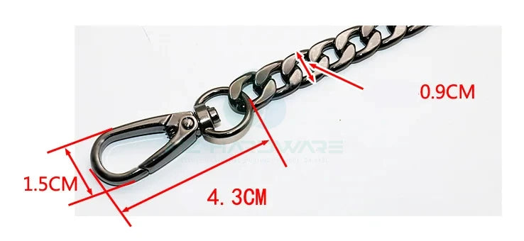 MZ High Quality Metal Flat Flattened Single Shoulder Strap DIY Bag Chain Accessories Replaceable Crossbody Bag Chain