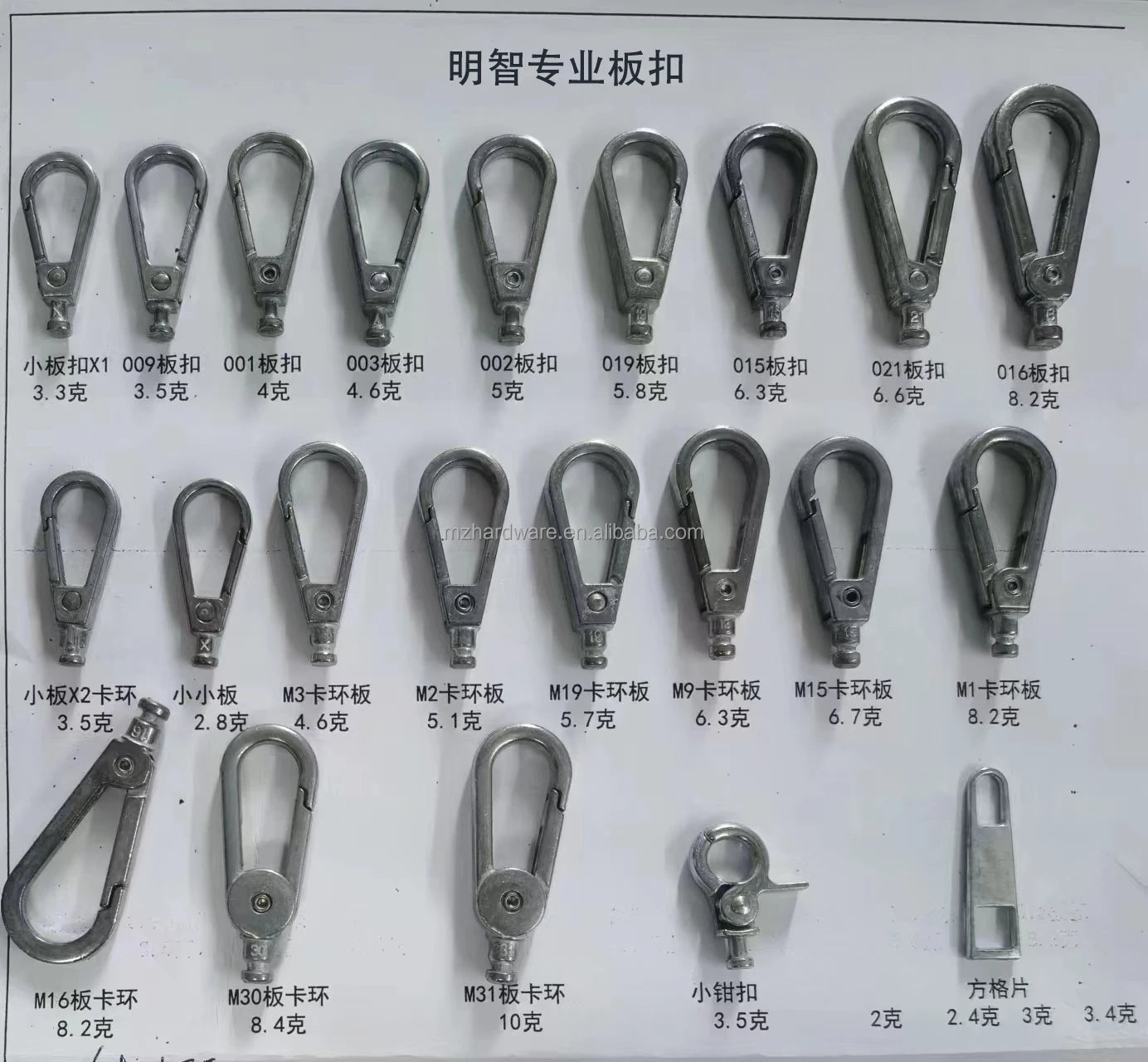 MZhardware Customized Metal Clasp Rotary Snap Hook for Leather Dog Collar Hardware Accessories Clip Hook for Wallet Bag Strap