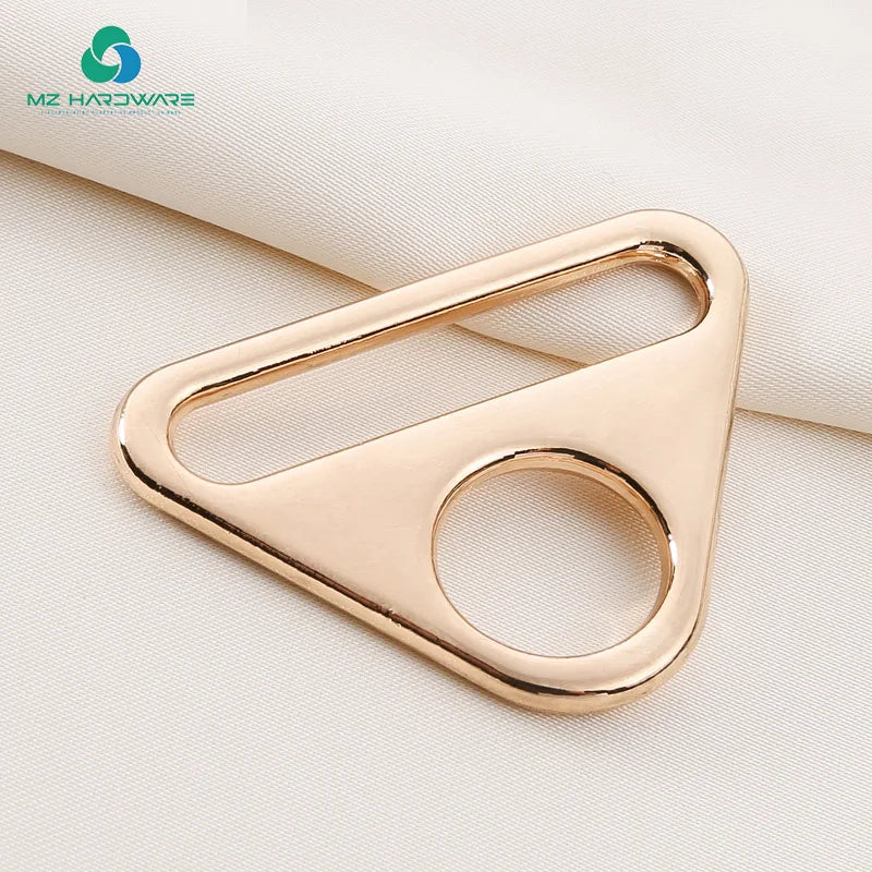 Various Size Metal Triangle Ring Buckle Zinc Sliders Bag Accessories Square D Ring Plated Clip Plate for Luggage Accessories