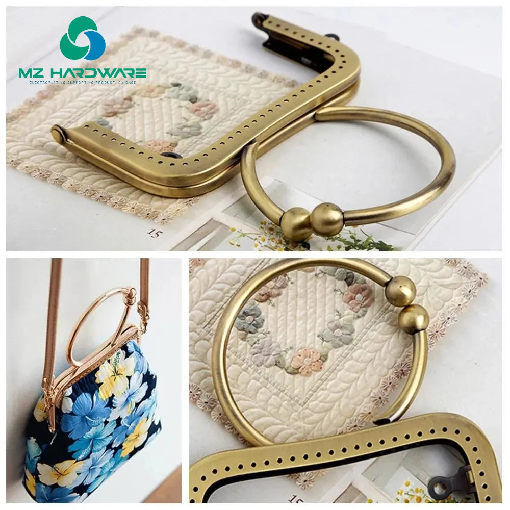 MZhardware Mini Metal Purse Frame Kiss Clasp Bag Hardware Vintage Bag Kiss Clasp Lock Purse Clasp Frame Handle Bag Accessories