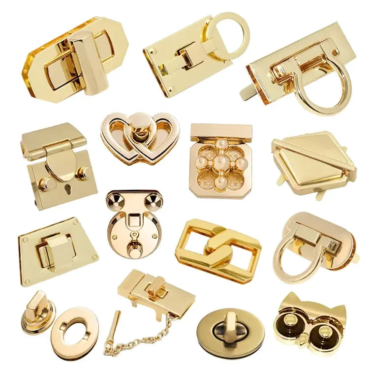 High Quality Rectangle Metal Turn Lock Clasp Purse Closure Twist Lock Bag Accessories Lock for Purse