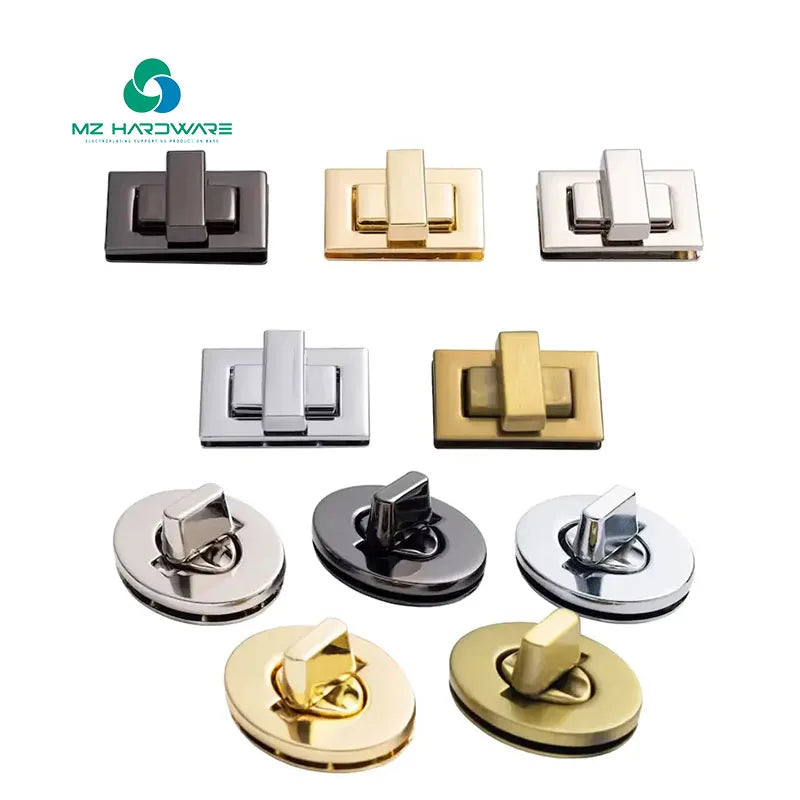 High Quality Rectangle Metal Turn Lock Clasp Purse Closure Twist Lock Bag Accessories Lock for Purse
