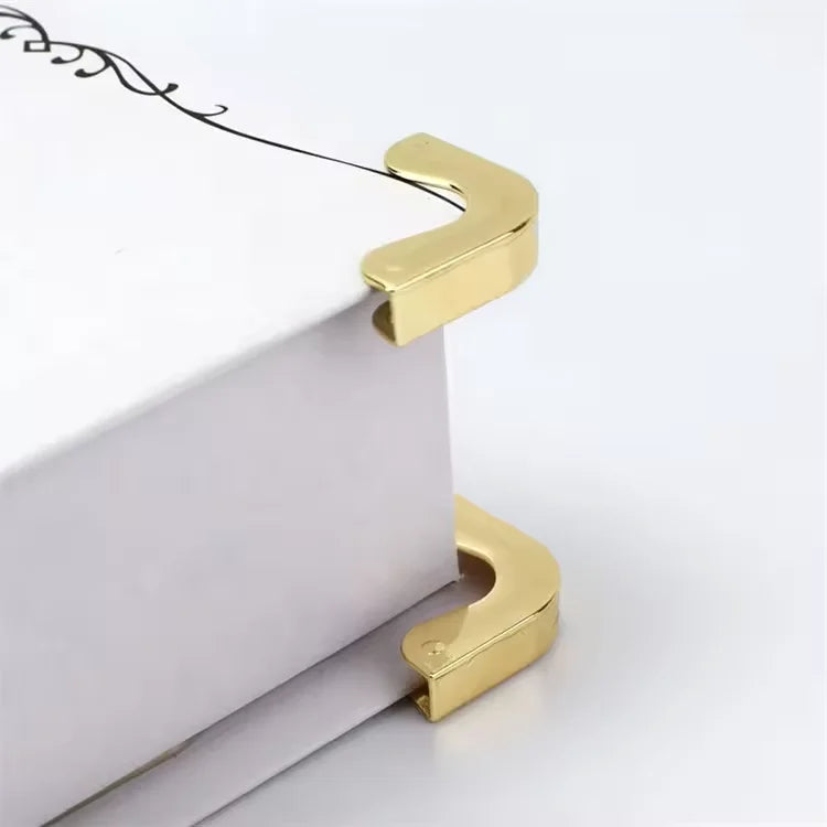 Most Popular Gold Black Book Corner Protectors Metal Corners for Books Decorative Flat Angle Bag Edge Corner Prot