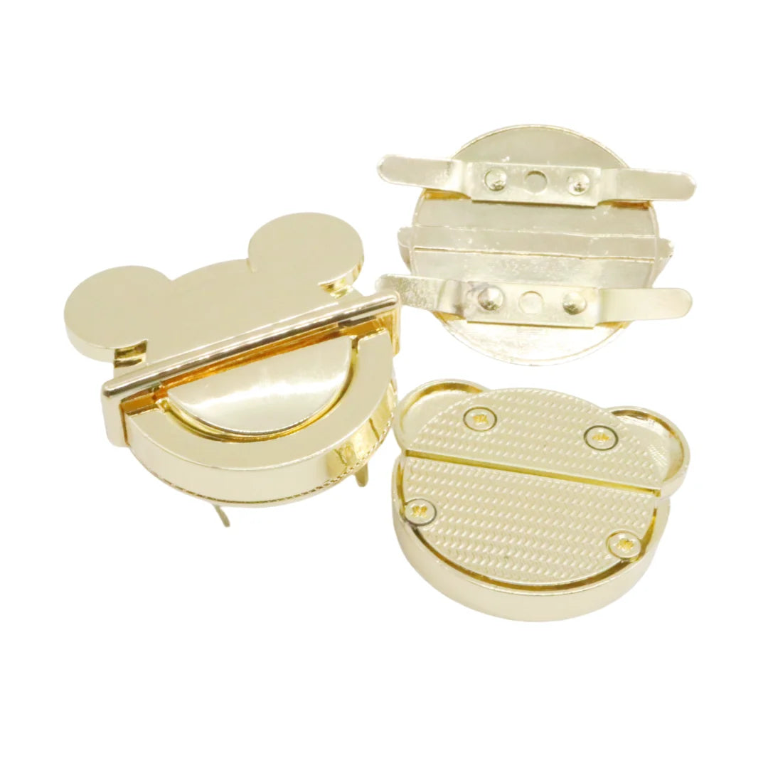 Luxury Metal Hardware Accessories for Handbags Oval Turn Lock and Chain Oval Metal Tag for Bag Making