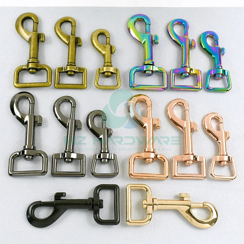MZhardware Metal Bag Strap Buckle 15/20/25mm Small Carabiner Clips Webbing Belt Trigger Snap Hooks Dog Collar Accessories