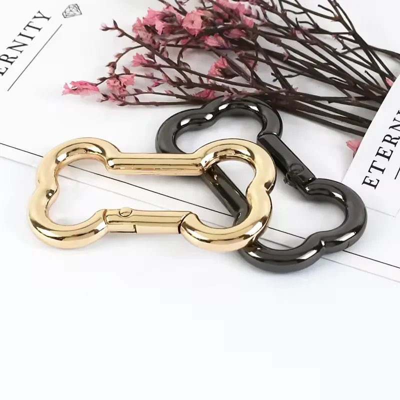 New Design Bone Shaped Spring Keychain Keychain Dog Hook Buckle Adjuster Slide Buckle Bags Hardware Accessories