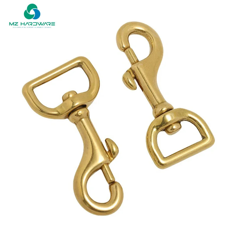 Professional Classic Style Bag Accessories Copper Lobster Swivel Clasp Buckle Leather Snap Hook for Keychain Handbag Strap