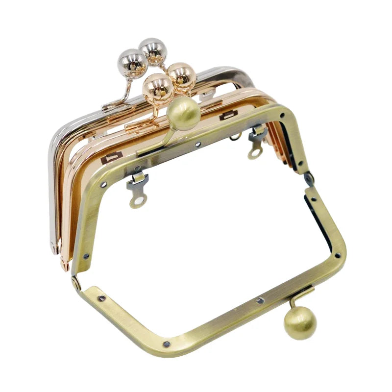 MZhardware 14Cm Bag Accessories Screw Purse Frame for Women Handle Clutch DIY Metal Kiss Clasp Lock Hardware