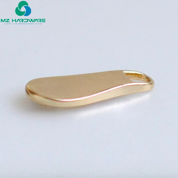 MZhardware Metal Pull Tab Luggage Hardware Accessories Pull Tab Gold Pull Brand Spoon Shape Supports Custom logo