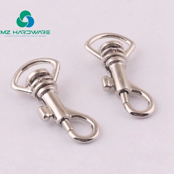 MZHardware 12mm Small Pet Leash Alloy Metal Swivel Eye Snap Clip Hook for Dog Leash