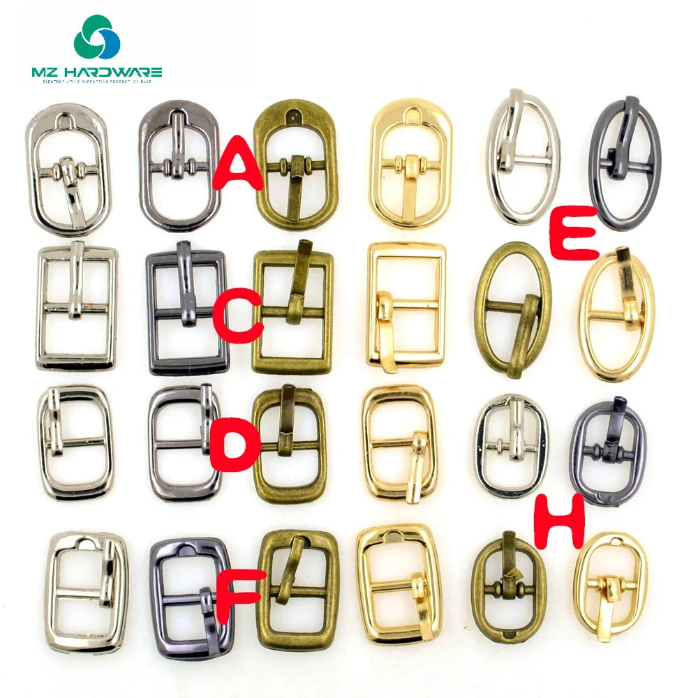 MZhardware Small Square Round Alloy Metal Shoes Bags Belt Buckles DIY Accessory Sewing Metal Shoe Buckle for Shoe Watch Belt