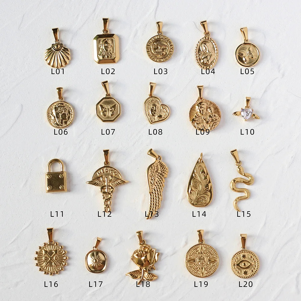 Trendy Diy Butterfly Pendant Stainless Steel 18k Pvd Gold Plated Stainless Steel Single Charm Pendant for Bag