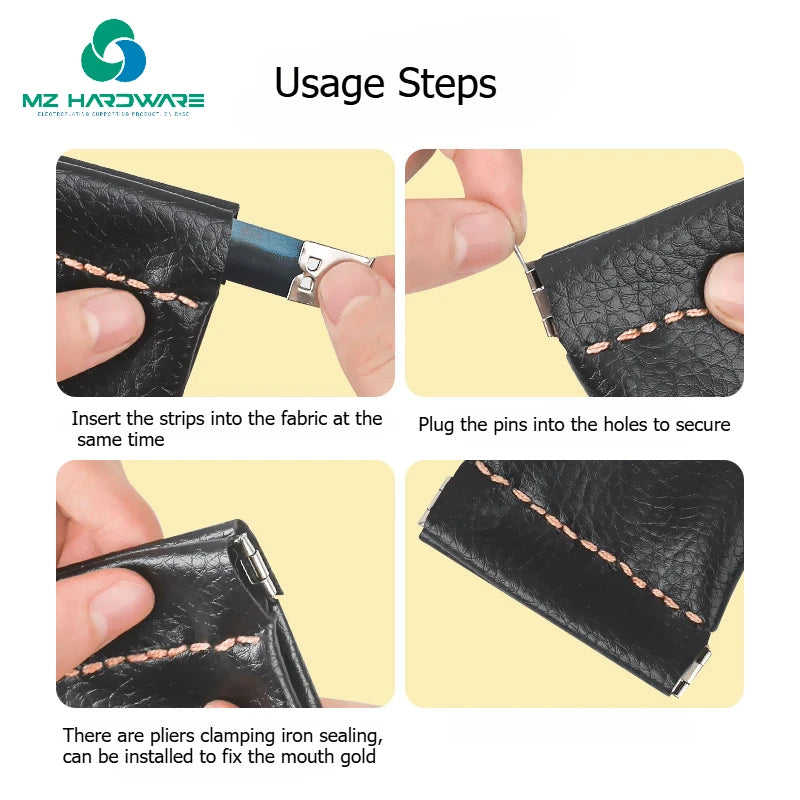 MZhardware Metal Internal Flex Frames Kiss Clasp Purse Frame Coin Handbag DIY Craft Hinges Clip Bag Kiss Lock Purse Frame