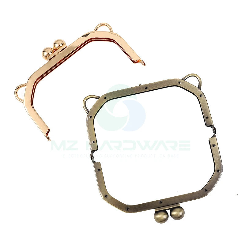 MZhardware High Quality 14cm (6 Inch) Purse Frame Kiss Lock Screws Retro Clutch Purse Frame Making DIY Handmade Bag Accessories