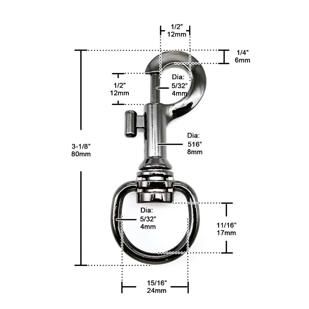 Higher Quality Swivel Snap Hooks Clasps Heavy Duty Swivel Snap Hook Metal Swivel Snap Hook for Bag Handbag