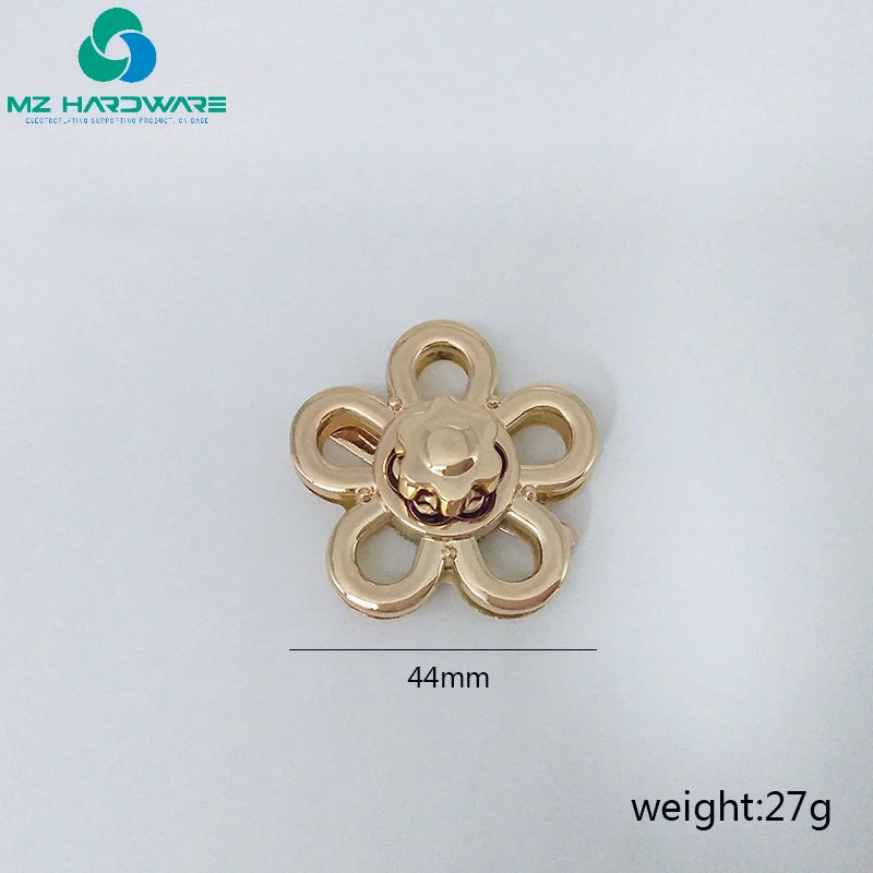 MZhardware Women's DIY Bag Luggage Hardware Accessories Big Flower Twist Lock Mortise Lock Buckle Floral Lock