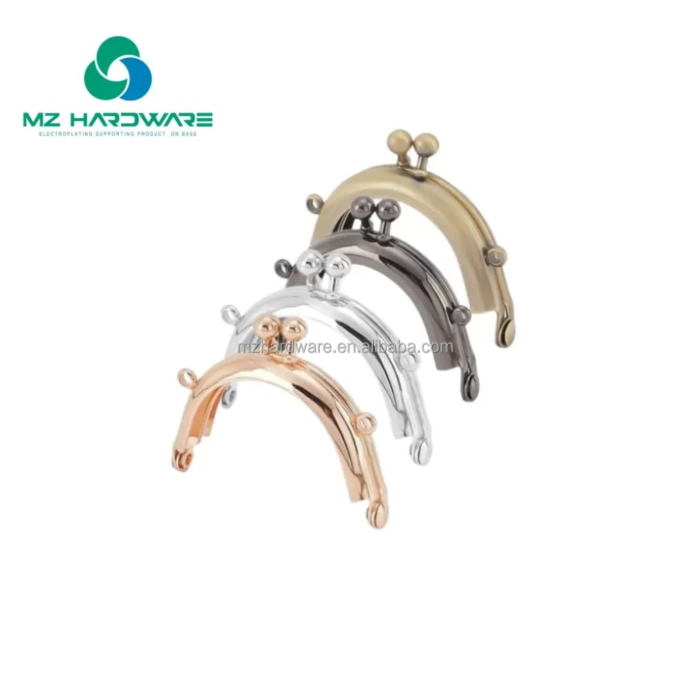 MZhardware Vintage Professional Mini Purse Frame with 5cm Bag Strap Steel Plate Connector Handles Other Bag Parts & Accessories