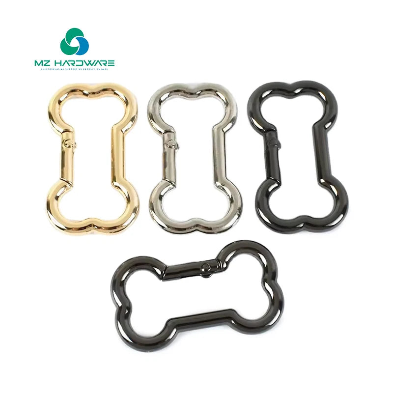 New Design Bone Shaped Spring Keychain Keychain Dog Hook Buckle Adjuster Slide Buckle Bags Hardware Accessories