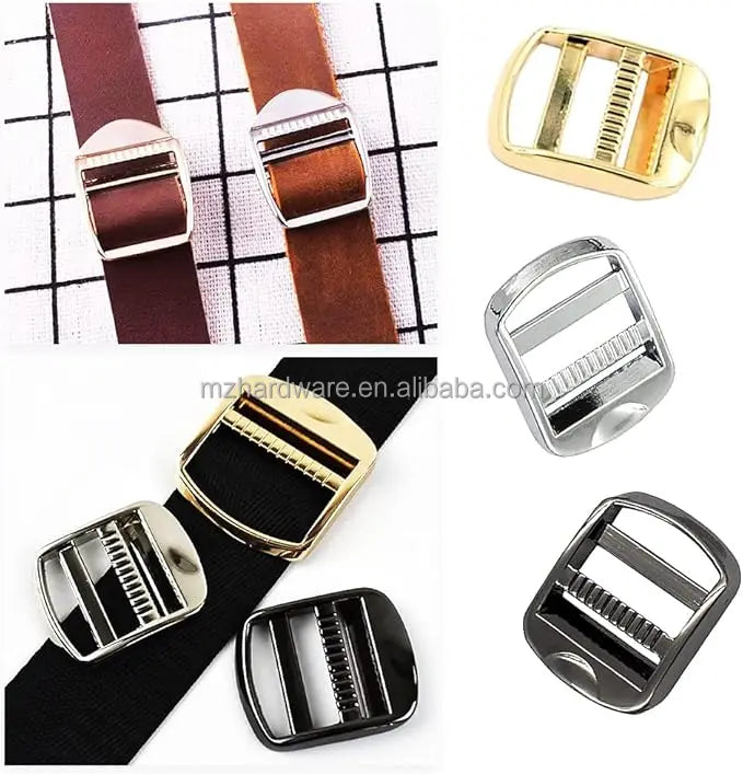 MZhardware Good Quality Belt Bag Webbing Metal Slide Adjustable Buckle Slide Adjustable Metal Buckle for Belt