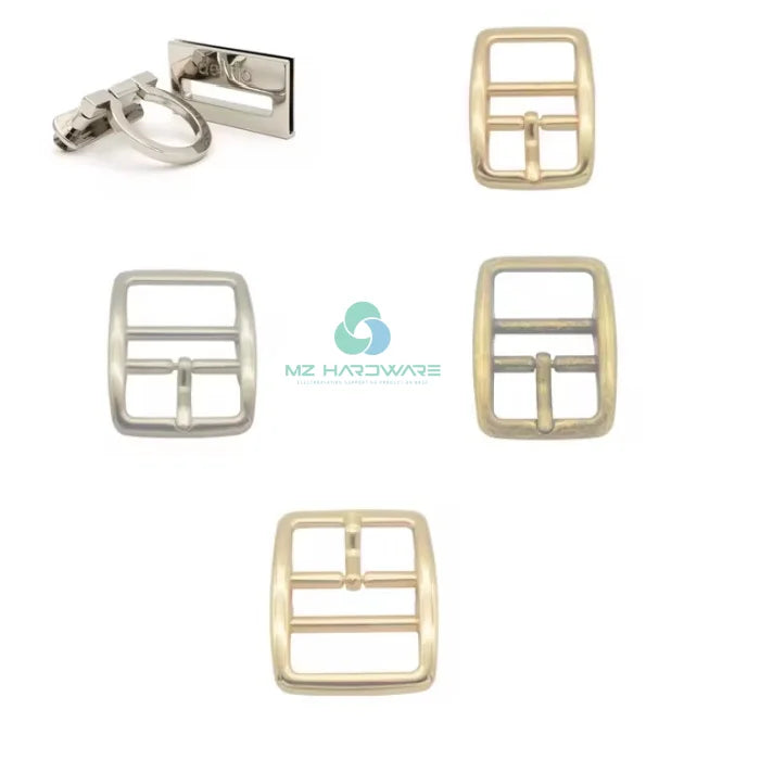 High Quality Zinc Alloy Center Bar Buckle Metal Pin Belt Double Barred Buckle for Handbag Making Two Sizes(20mm/25mm)