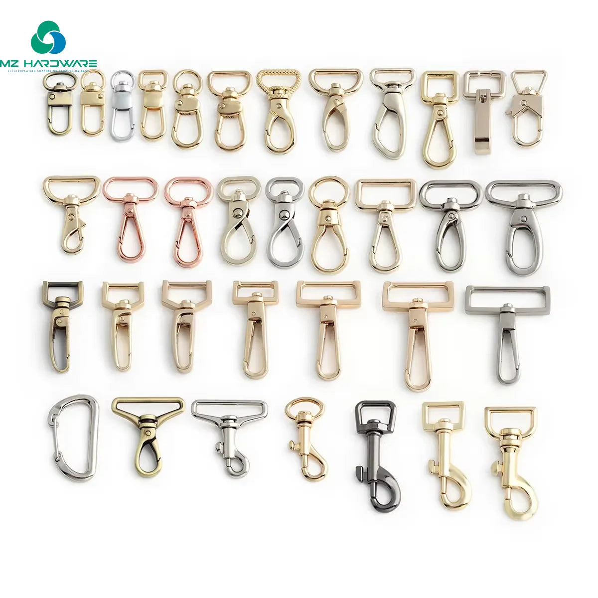 High Quality Customized Logo Swivel Clasps Factory Metal Snap Hooks Key Chain Buckle for Handbag Making Alloy Clip Accessory