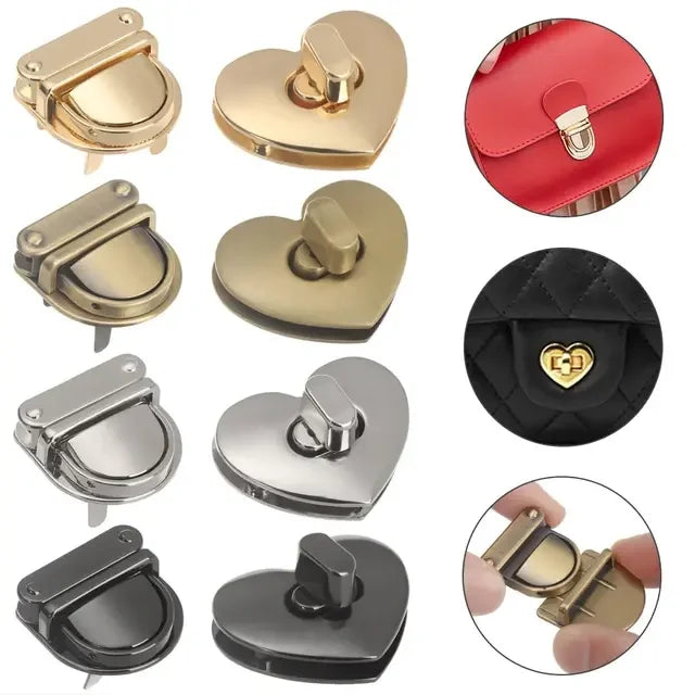 High Quality Rectangle Metal Turn Lock Clasp Purse Closure Twist Lock Bag Accessories Lock for Purse