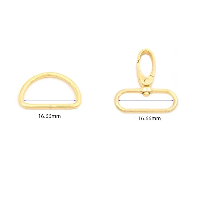 Mzhardware 1 Sets 16.66mm Silver Snap Hooks Lobster Clasp Swivel Push Gate Fashion Clips With D Rings Craft