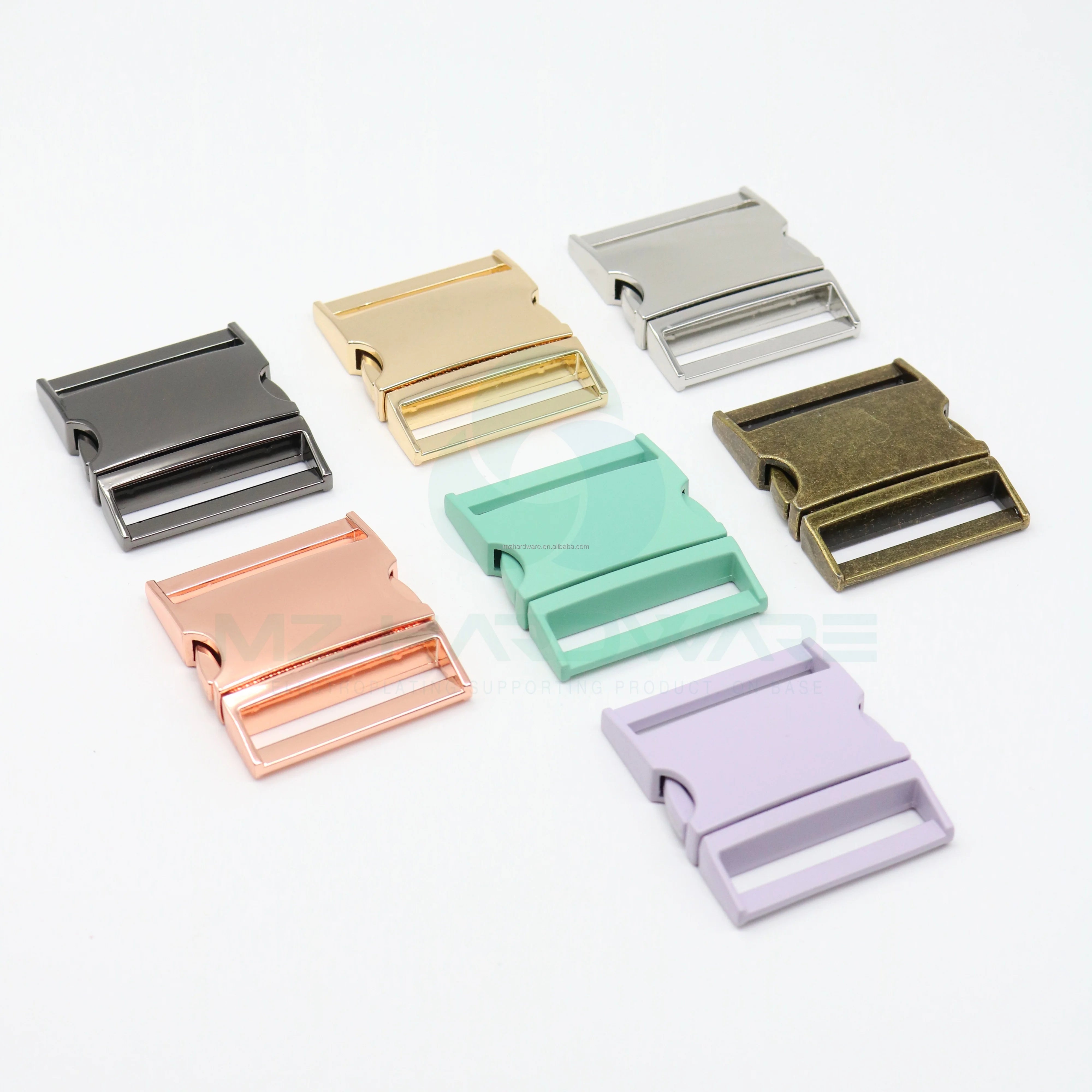 MZhardware Dog Collar Metal Strap Buckle D Ring Metal Colorful Adjustable Buckle for DIY  Dog Collar  Accessories