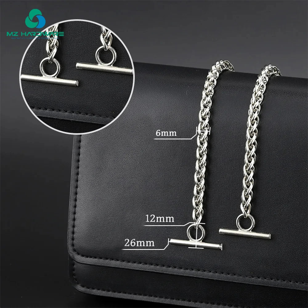 MZ 40-120CM Ladies Handbag Handles Chain Gold Silver Flat Metal Bag Chain Iron Handle Hardware Accessories of Bag