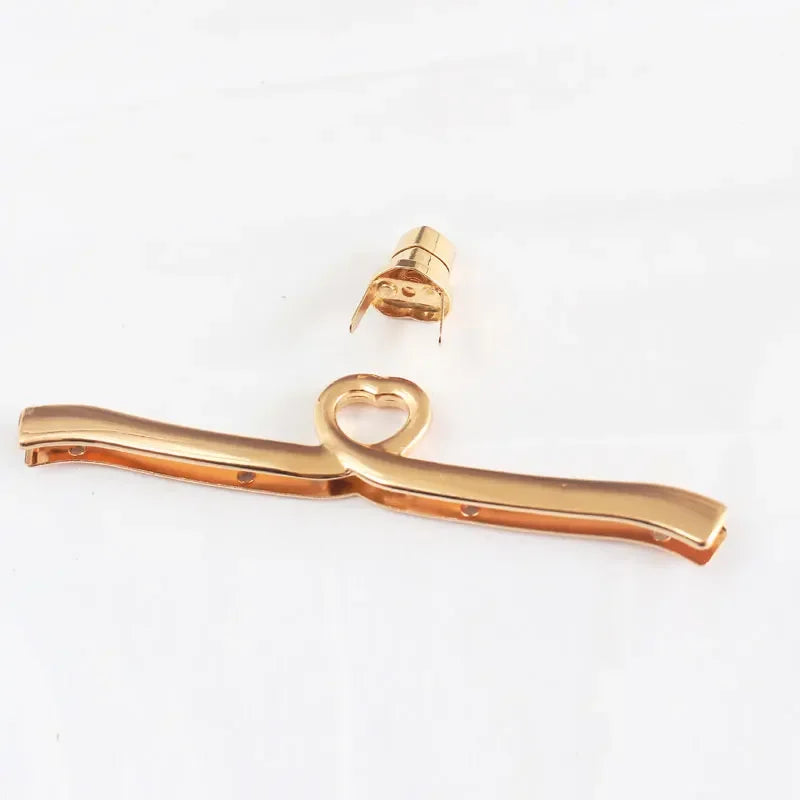 Handbag Hardware Wholesale Stainless Steel Handbag Hardware Heart Shape Clasp Turn Lock Twist Lock